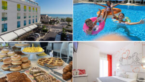 offerta all inclusive agosto a Riccione hotel 3 stelle fronte spiaggia con piscina