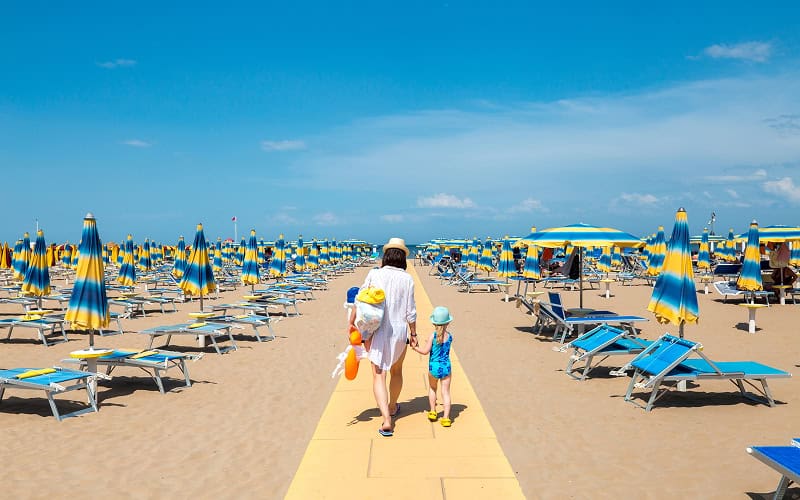 Spiagge di Rimini per famiglie con bambini